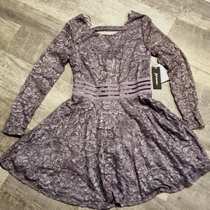 NWT Long Sleeve Dress Purple Size 7